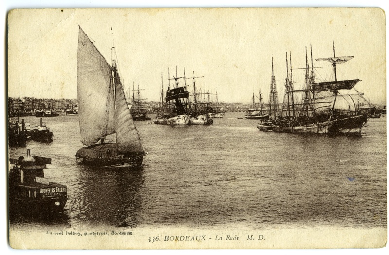 Vaade Bordeaux' reidile purjelaevadega