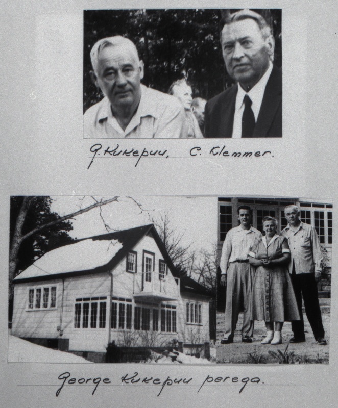 Eestlased paguluses. Ülemisel fotol G. Kukepuu ja C. Klemmer, alumisel George Kukepuu maja ja perekond. Fotokollaaž.