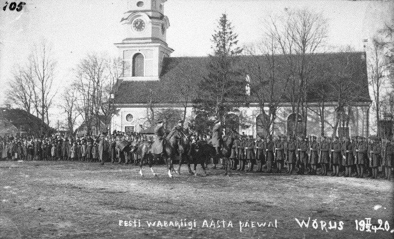 Eesti Vabariigi 2. aastapäeva tähistamine Võrus.