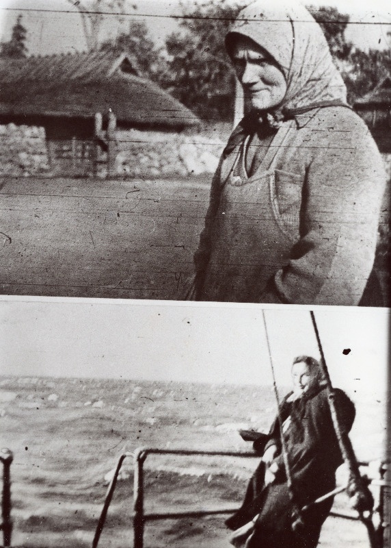 Põgenemine Saaremaalt. Fotomontaaž: kojujääjad ja lahkujad.