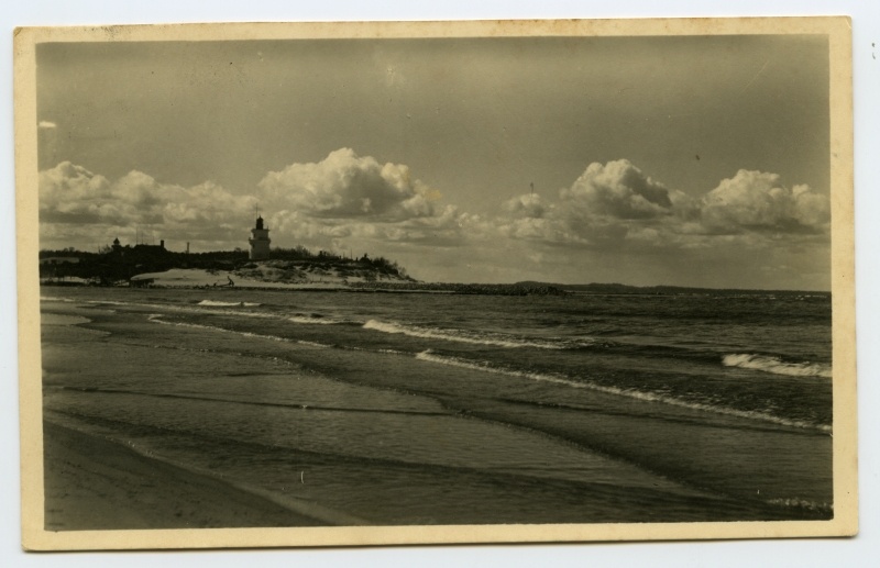 Eesti, suvituskoht N - Jõesuu. Meri - Blick a. meer. Narva-Jõesuu tuletorn