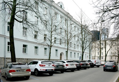 View on the River Street (in Kanal), houses dismantled in 1935. rephoto