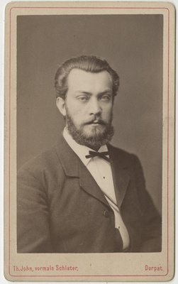 Pastor Gustav Cleemann, portreefoto  duplicate photo