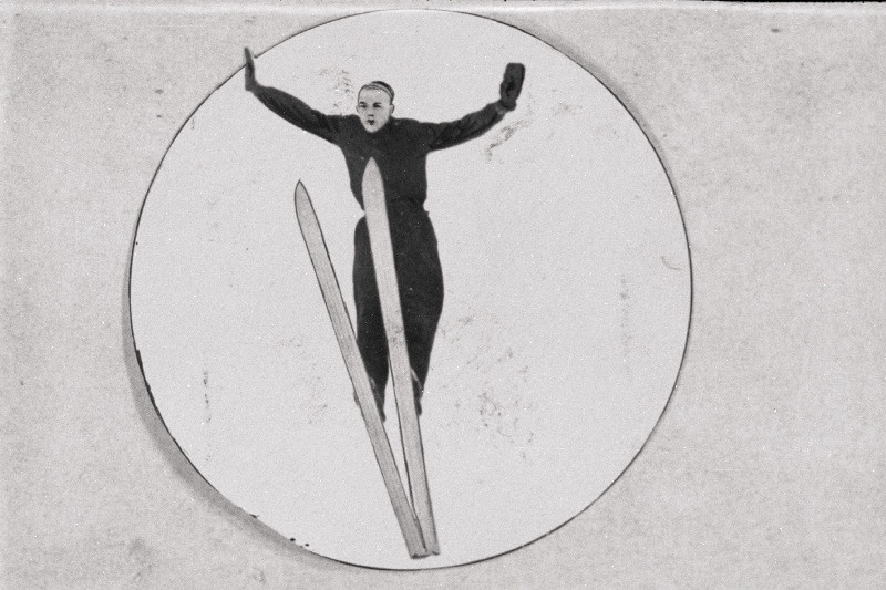 Baum, Lembit - suusahüpetes esikohale tulnud võitleja hüppel.