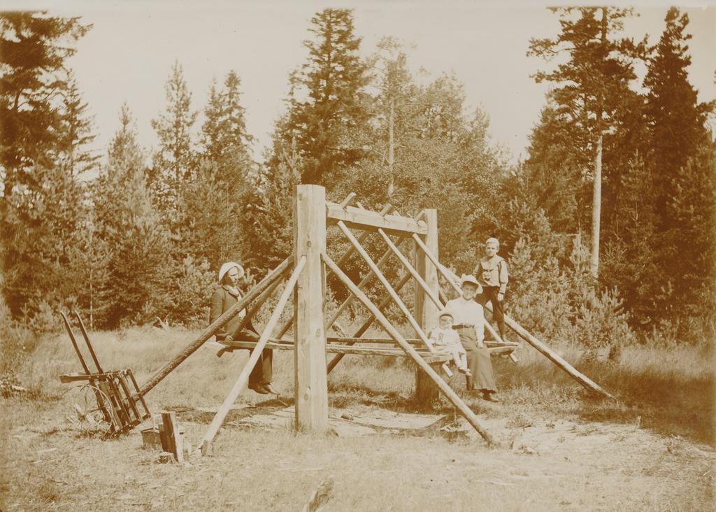 Võsu, suvitajad kiigel