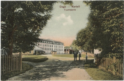 Värvitrükis fotopostkaart Hiiu-Kärdla kalevivabrikust  duplicate photo