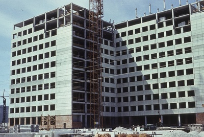 Mustamäe Emergency Hospital, view of the building in the construction stage. Architect Ilmar Wood Forest  similar photo