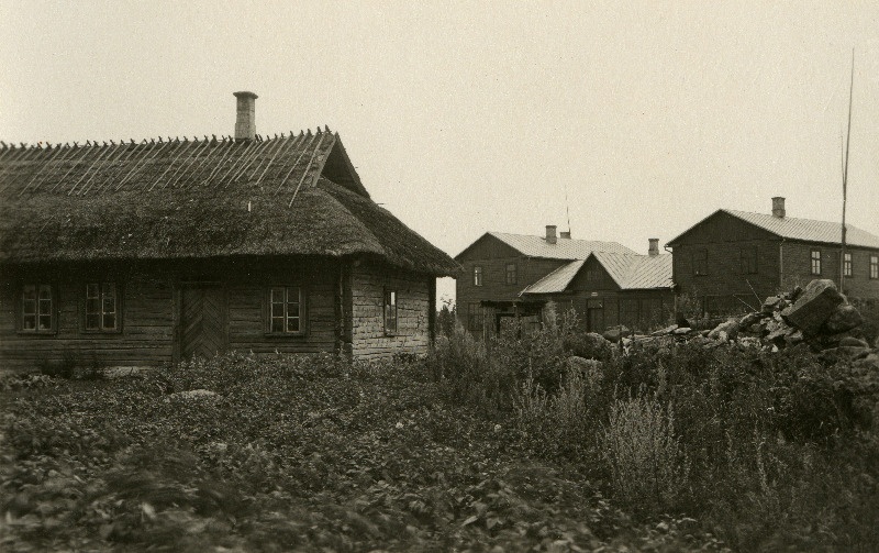 Vaade Võhma küla vanale ja uuele koolimajale.