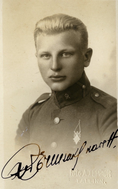Sõjaväe Ühendatud Õppeasutused. Kadett Rudolf Ernesaks.