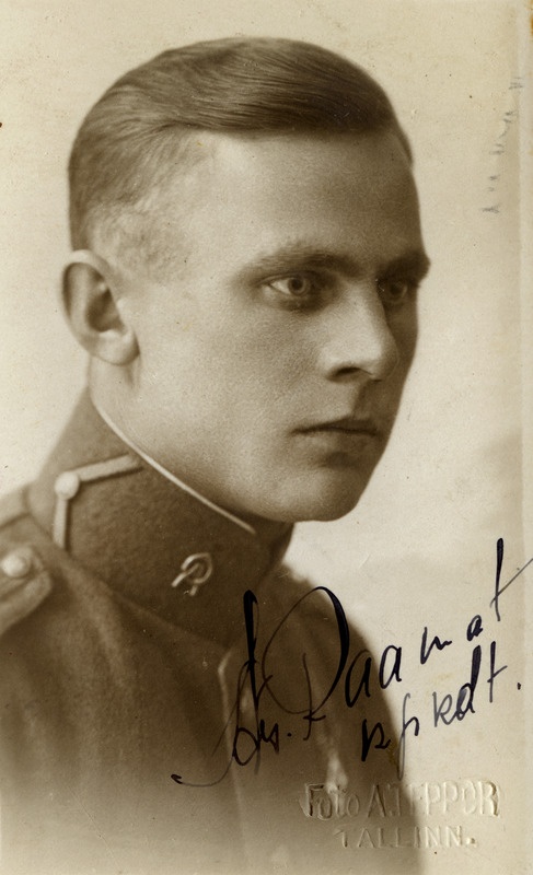 Sõjaväe Ühendatud Õppeasutused. Noorem portupeekadett Arnold Raamat.