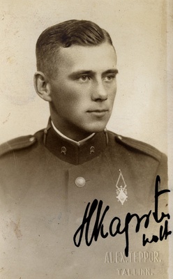 Sõjaväe Ühendatud Õppeasutused. Kadett Harald Kapsta.  duplicate photo