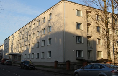 Tartu ülikooli Pälsoni t. ühiselamu ehitus. 14. august 1959. a. rephoto