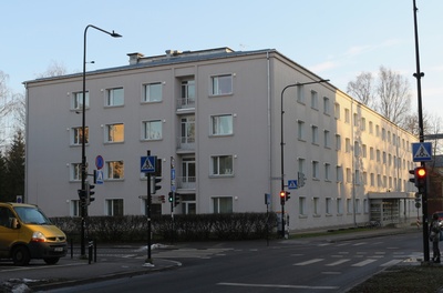 Tartu ülikooli õppehooned. Kehakultuuri õppehoone, õpperaamatukogu, Uus Anatoomikum. 1956. a. rephoto