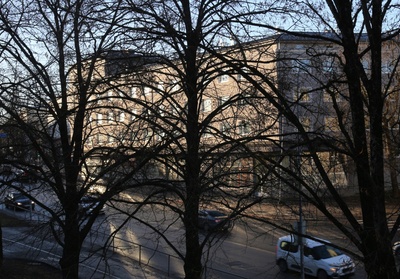 Tartu linna suurima, 60 korteriga elumaja ehitamine Riia tänaval. rephoto