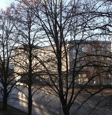 View of the construction site of Riga Street. rephoto