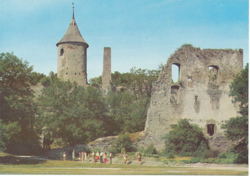 Postcard. Castle resins. Colorful. Haapsalu. 1976.