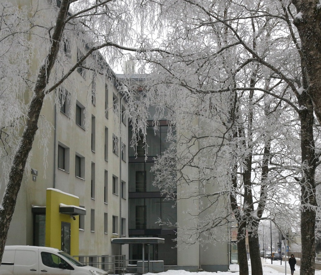 Tartu Ülikool. Ühiselamu Tiigi tn 14. 1960ndatel. rephoto