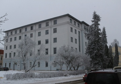 Tartu Riikliku Ülikooli ühiselamu Pälsoni tänavas. rephoto