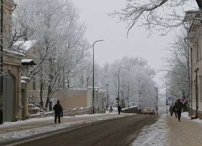 Tartu linnavaade. Aia tn (Vanemuise tn 19 hoone kohalt kesklinna suunas). 20. sajandi algus. rephoto