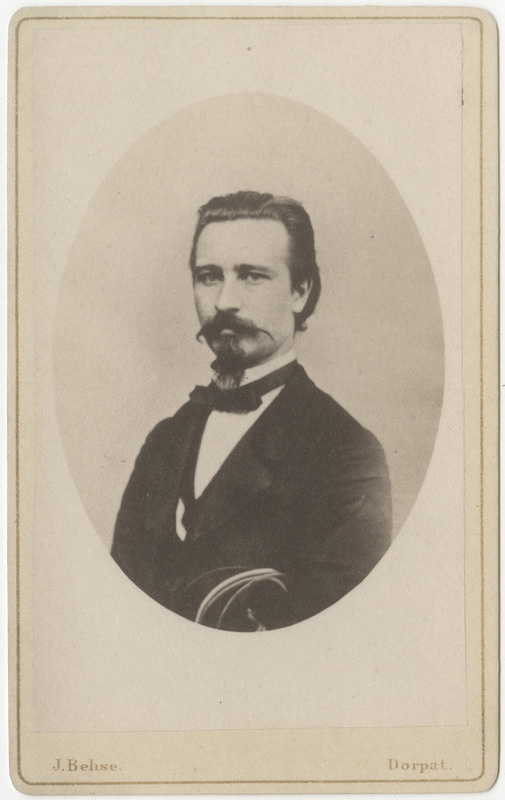 Korporatsioon "Estonia" liige Adolf Pohl, portreefoto