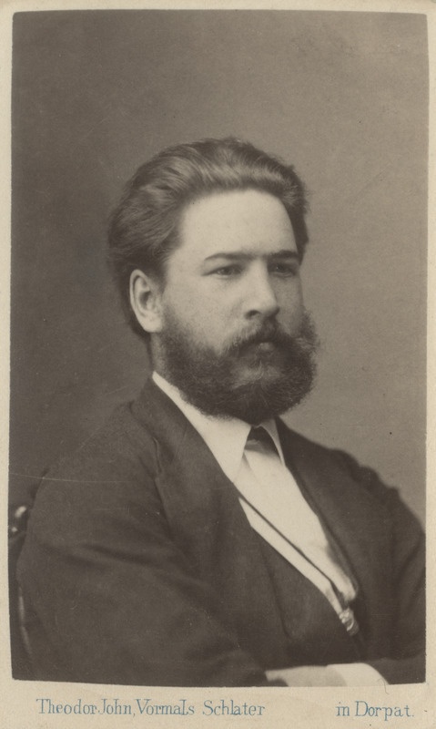 Korporatsioon "Estonia" liige Adolf Bergmann, portreefoto