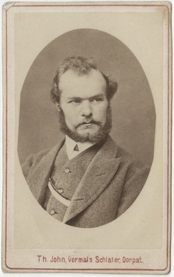 Korporatsioon "Estonia" liige krahv Alexander Cronhjelm, portreefoto  duplicate photo