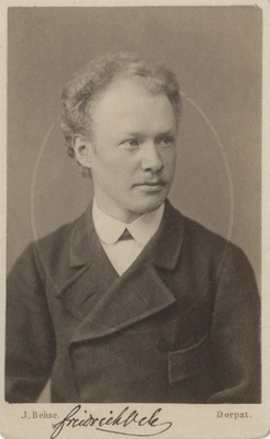 Korporatsioon "Estonia" liige Friedrich Veh, portreefoto  duplicate photo