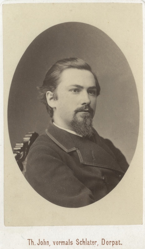 Korporatsioon "Estonia" liige Wilhelm Hörschelmann, portreefoto