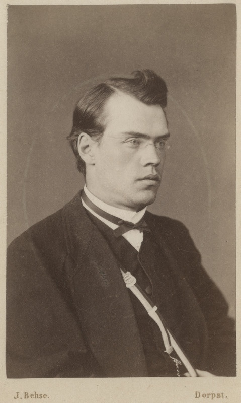 Korporatsioon "Estonia" liige Ernst Osse, portreefoto