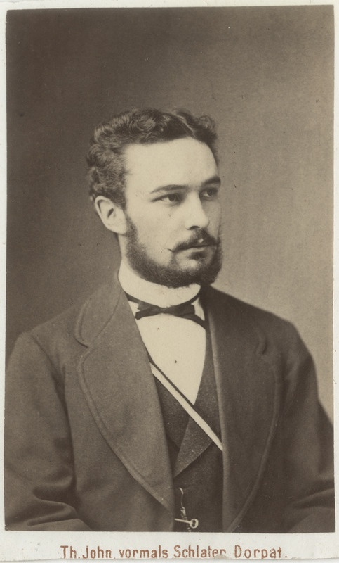 Korporatsioon "Estonia" liige parun Ewald Sass, portreefoto