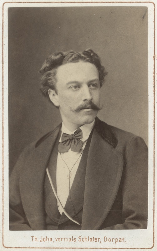 Korporatsioon "Estonia" liige Willibald von Güldenstubbe, portreefoto