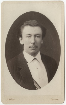 Korporatsioon "Estonia" liige parun Otto Budberg von Bönningshausen, portreefoto  duplicate photo