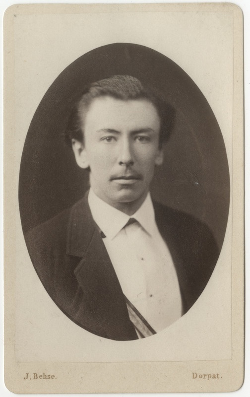 Korporatsioon "Estonia" liige parun Otto Budberg von Bönningshausen, portreefoto