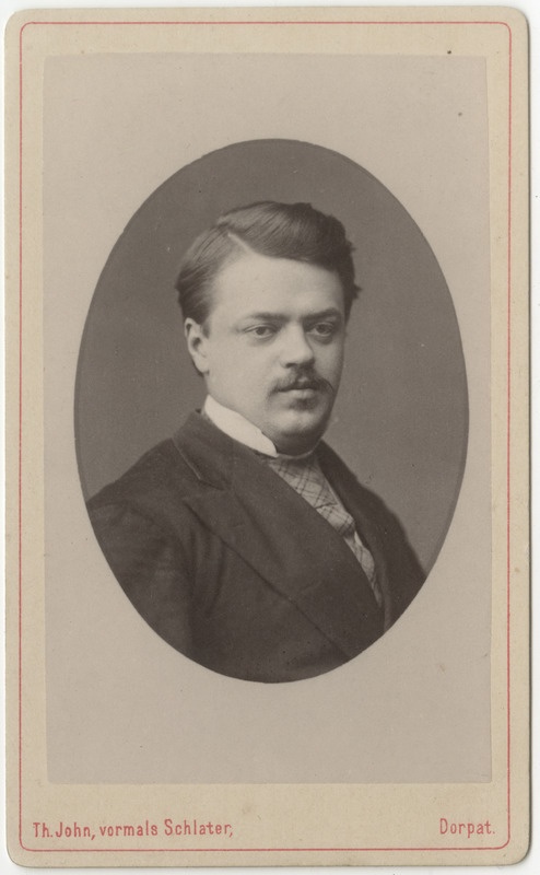 Korporatsioon "Estonia" liige Richard Peters, portreefoto