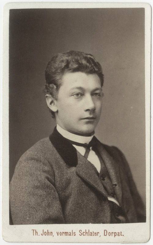 Korporatsioon "Estonia" liige Theodor Körber, portreefoto