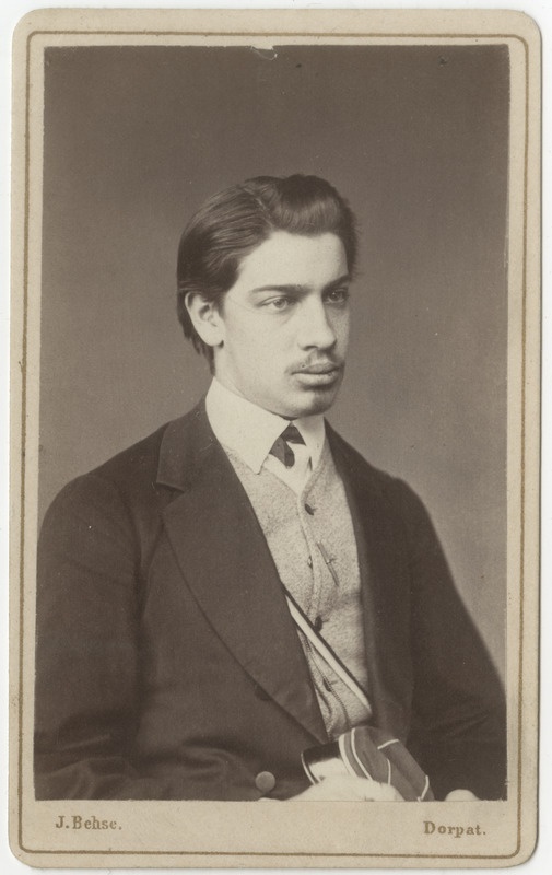 Korporatsioon "Estonia" liige Arthur Bätge, portreefoto