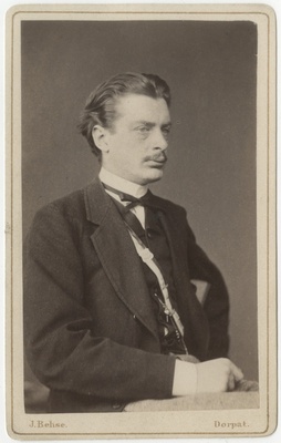 Korporatsioon "Estonia" liige parun Athur Stackelberg, portreefoto  duplicate photo