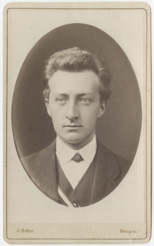 Korporatsioon "Estonia" liige Karl Riesenkampff, portreefoto