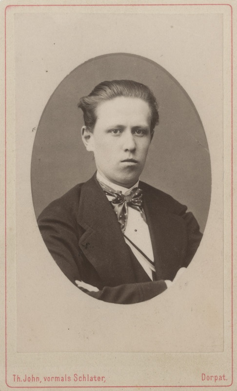 Korporatsioon "Estonia" liige Hermann Hansen, portreefoto