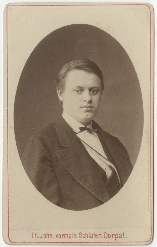 Korporatsioon "Estonia" liige Alexander Peters, portreefoto