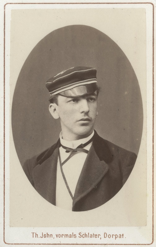 Korporatsioon "Estonia" liige Karl Hunnius, portreefoto