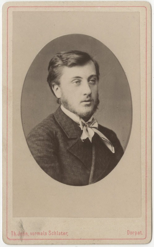 Korporatsioon "Estonia" liige Konstantin Mechmerhausen, portreefoto