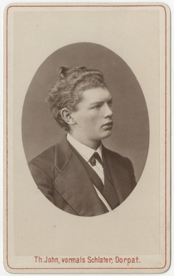 Korporatsioon "Estonia" liige Woldemar von Renteln, portreefoto  duplicate photo