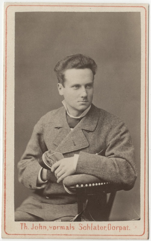 Korporatsioon "Estonia" liige parun Georg Stackelberg, portreefoto