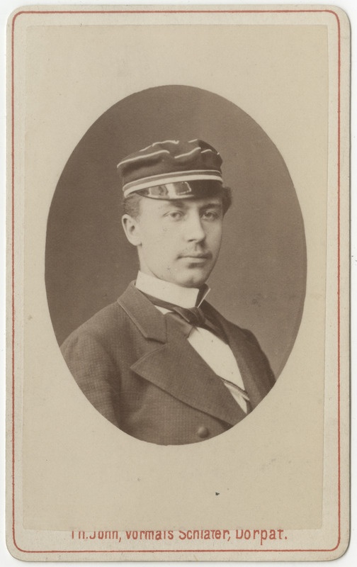 Korporatsioon "Estonia" liige Alexander von Baer, portreefoto