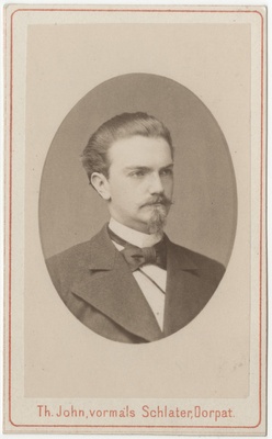 Korporatsioon "Estonia" liige Arthur von zur Mühlen, portreefoto  duplicate photo