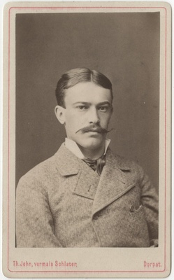 Korporatsioon "Estonia" liige Julius von Hagemeister, portreefoto  duplicate photo