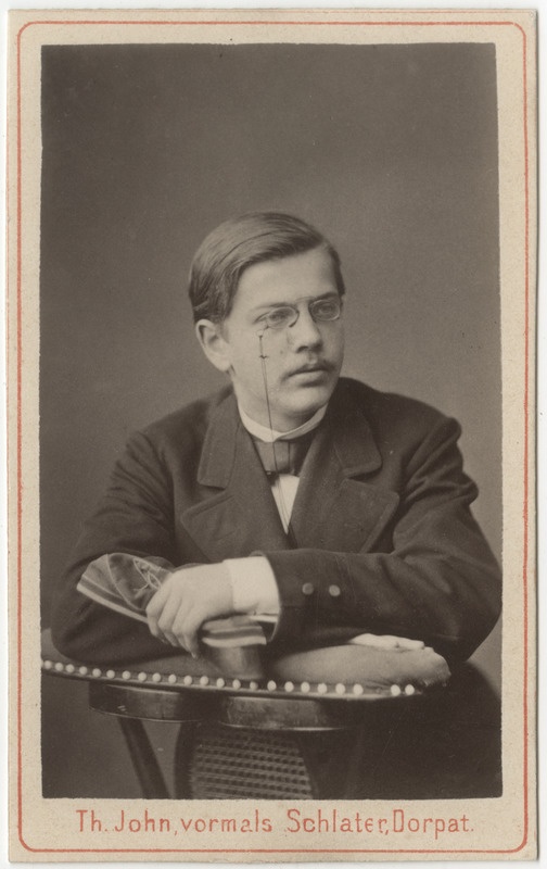 Korporatsioon "Estonia" liige Christfried Hörschelmann, portreefoto