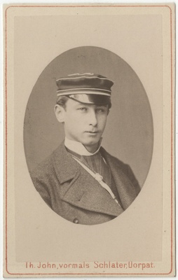 Korporatsioon "Estonia" liige parun Karl Dellingshausen, portreefoto  duplicate photo