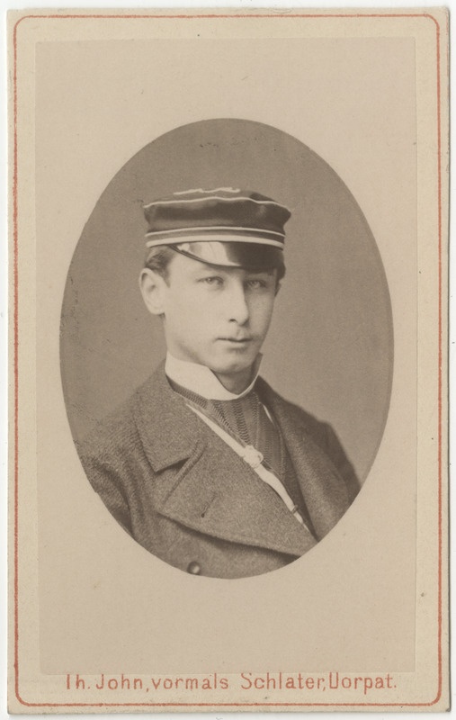 Korporatsioon "Estonia" liige parun Karl Dellingshausen, portreefoto